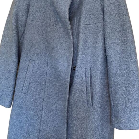 Kenneth Cole Women's Asymmetrical Pressed Boucle Wool-Blend Coat - Picture 6 of 11